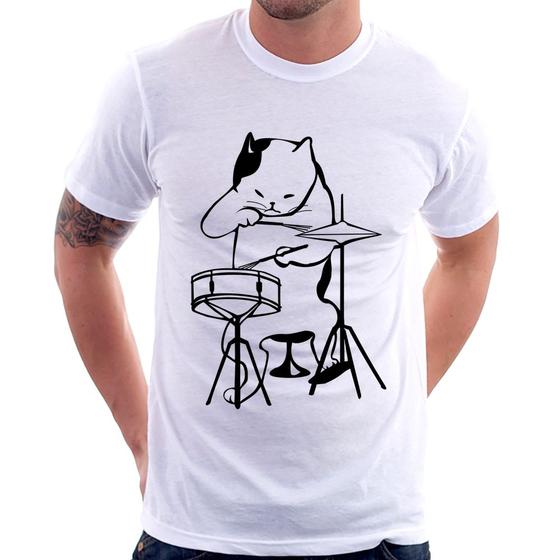 Imagem de Camiseta Gato Baterista - Foca na Moda