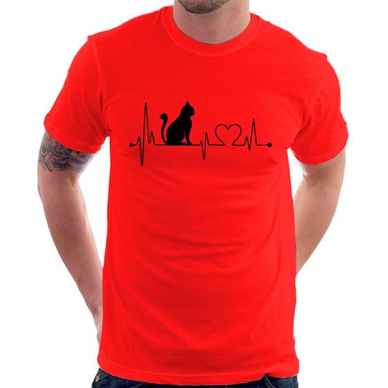 Imagem de Camiseta Gato Batimentos Cardíacos - Foca na Moda