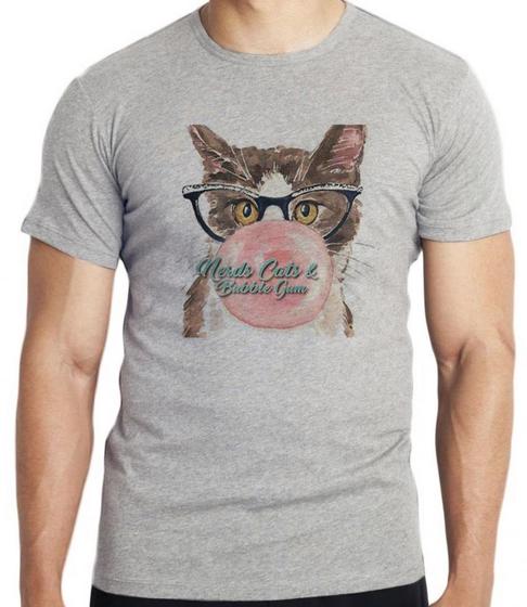 Imagem de Camiseta Gatos bubble gum Blusa criança infantil juvenil adulto camisa tamanhos