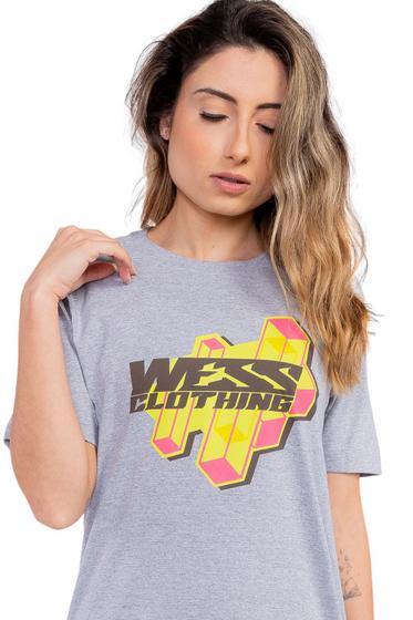 Imagem de Camiseta Geometric Cubes Mescla She Wess Clothing