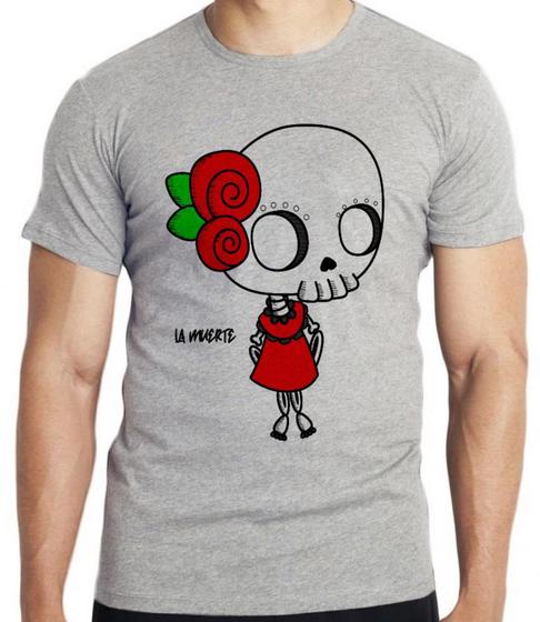 Imagem de Camiseta Girl La muerte Blusa criança infantil juvenil adulto camisa tamanhos