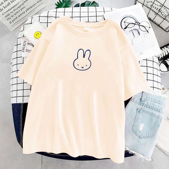 Imagem de Camiseta Girly Miffy Anime Kawaii Fofo Unissex