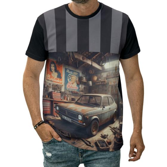 Imagem de Camiseta Gol Quadrado Pintura Desbotada Enferrujada Oficina