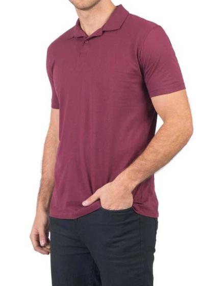 Imagem de Camiseta Gola Polo Masculina Bordô Lisa