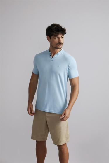 Imagem de Camiseta Gola Portuguesa Malha Premium Slim Fit - Azul Ceu