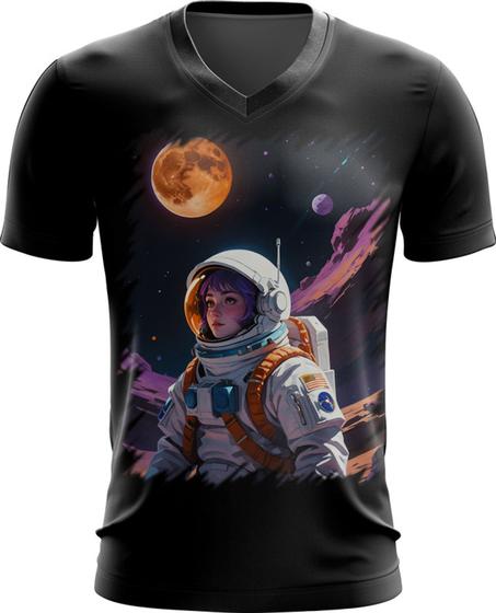 Imagem de Camiseta Gola V Astronauta Dance Vaporwave 7