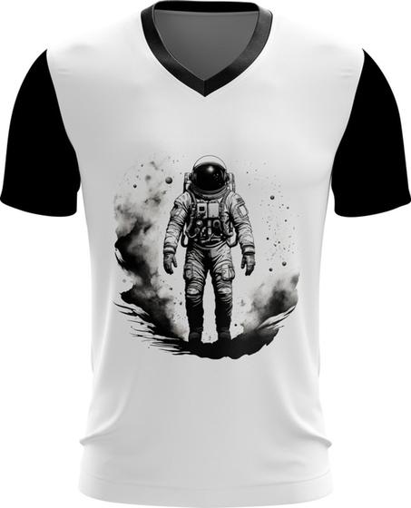 Imagem de Camiseta Gola V Astronauta Espaço Espacial Estrelas 3