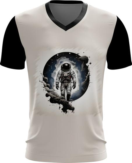 Imagem de Camiseta Gola V Astronauta Espaço Espacial Estrelas 5