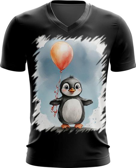 Imagem de Camiseta Gola V Bebê Pinguim com Balões Crianças 9