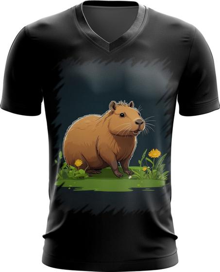 Imagem de Camiseta Gola V Capivara do Bem Animalzinho 1