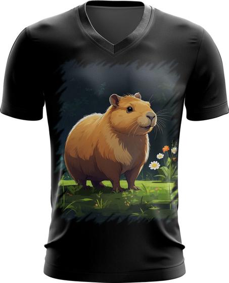 Imagem de Camiseta Gola V Capivara do Bem Animalzinho 10