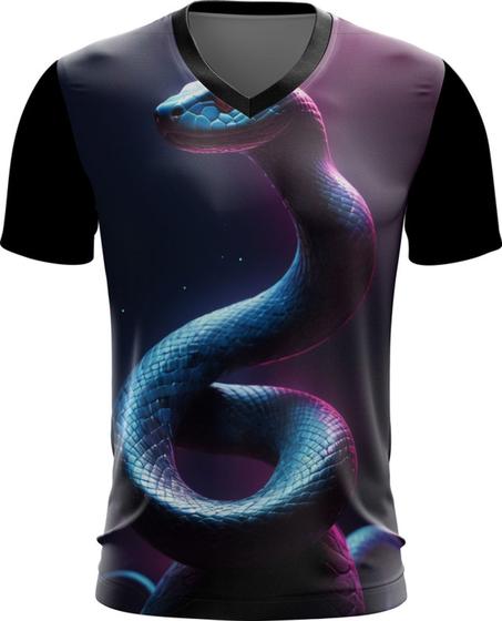 Imagem de Camiseta Gola V Cobra Dark Silhueta Fantasmagórica 1