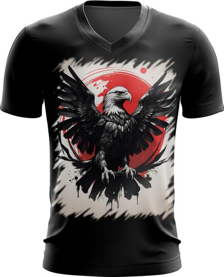 Imagem de Camiseta Gola V de Águia Asas Coragem Visão 12