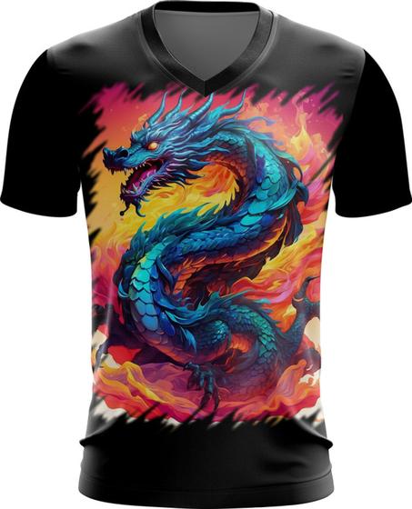 Imagem de Camiseta Gola V Dragão Chinês Lendário Mito 5