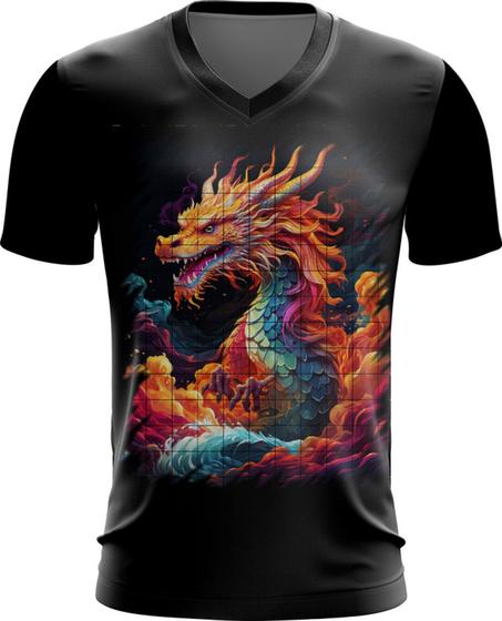 Imagem de Camiseta Gola V Dragão Chinês Lendário Mito 8