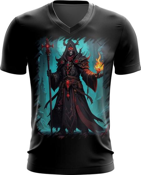 Imagem de Camiseta Gola V Lich Ancião Desenhado Magia 2