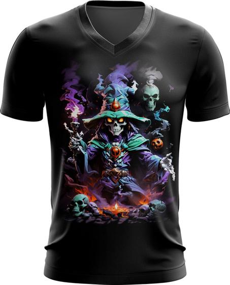 Imagem de Camiseta Gola V Mago da Morte Trevas Magia 4