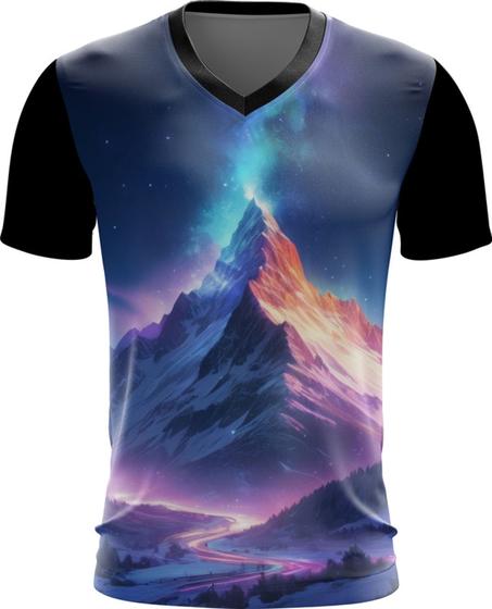 Imagem de Camiseta Gola V Montanha Neon Mountain Translucent 1