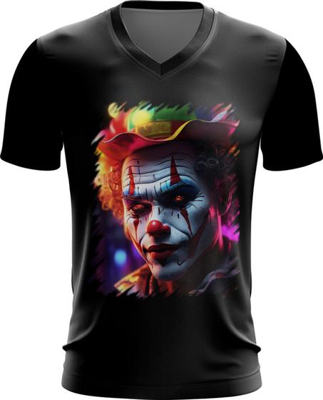 Imagem de Camiseta Gola V Palhaço Quebrada Morro Clown Slum 12