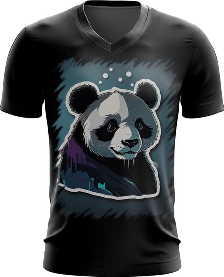 Imagem de Camiseta Gola V Panda Com Roupa Estilosa 4