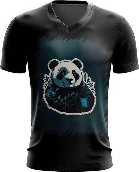 Imagem de Camiseta Gola V Panda Com Roupa Estilosa 7