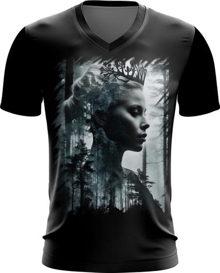 Imagem de Camiseta Gola V Pesca Rainha da Floresta Nórdica 6