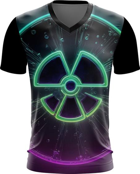 Imagem de Camiseta Gola V Radiação Radioativo Radioactive Perigo 3