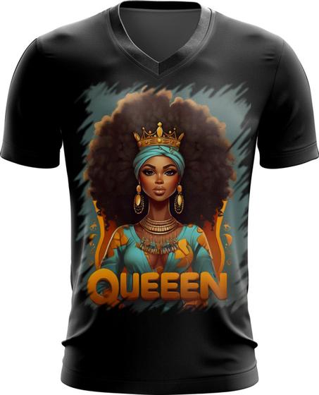 Imagem de Camiseta Gola V Rainha Africana Queen Afric 11