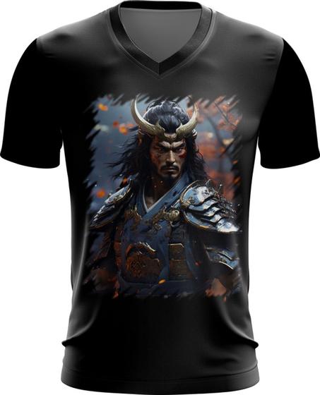 Imagem de Camiseta Gola V Samurai Espectral Trevas Japão Era Edo 4