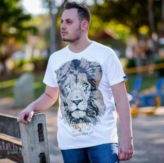 Imagem de Camiseta gospel cristã jesus o leão da tribo de judá pecado zero