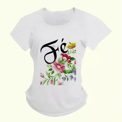 Imagem de Camiseta Gospel Feminina - Fé Evangélica J2510