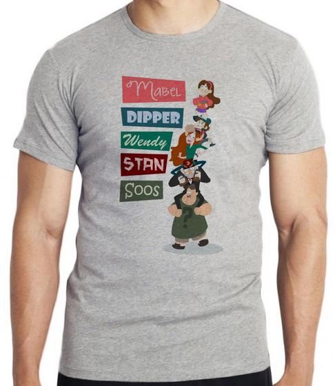 Imagem de Camiseta  Gravity Falls  pilha nomes Blusa criança infantil juvenil adulto camisa tamanhos