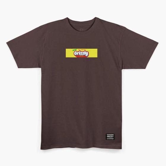 Imagem de Camiseta grizzly chew on this yellow ss tee brown