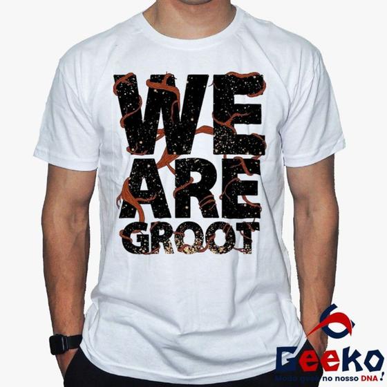 Imagem de Camiseta Groot 100% Algodão Guardiões da Galáxia We Are Groot Guardians of The Galaxy Geeko