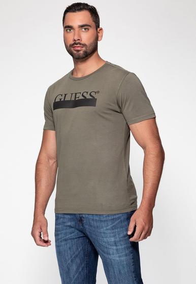 Imagem de Camiseta Guess Silk Emborrachado Verde Oliva