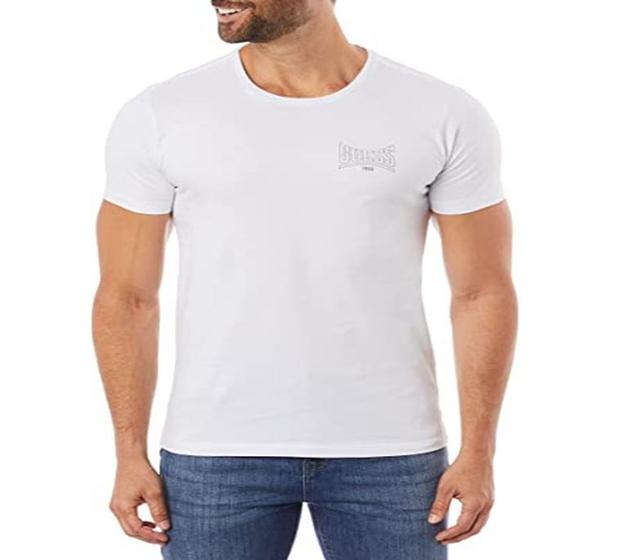 Imagem de Camiseta Guess Silk Peito Peq - Masculino  Branca