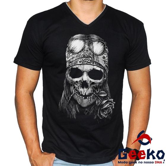 Imagem de Camiseta Guns N Roses 100% Algodão Axl Rose Rock Geeko