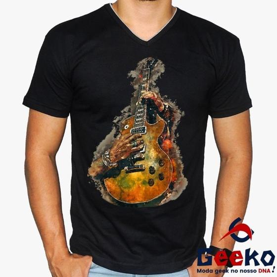 Imagem de Camiseta Guns N Roses 100% Algodão Guitarra Slash Rock Geeko