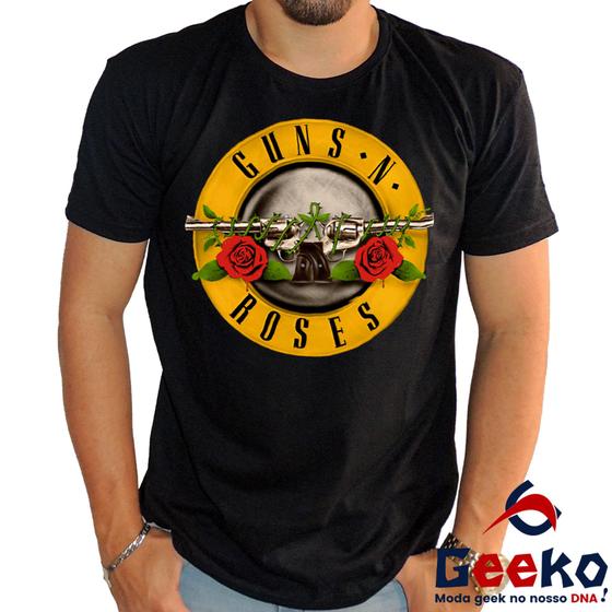 Imagem de Camiseta Guns N Roses 100% Algodão Rock Geeko