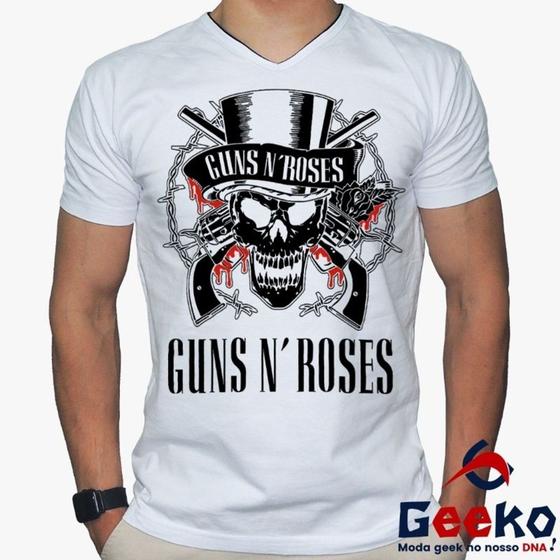 Imagem de Camiseta Guns N Roses 100% Algodão Rock Geeko