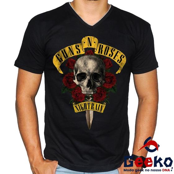 Imagem de Camiseta Guns N Roses 100% Algodão Rock Geeko