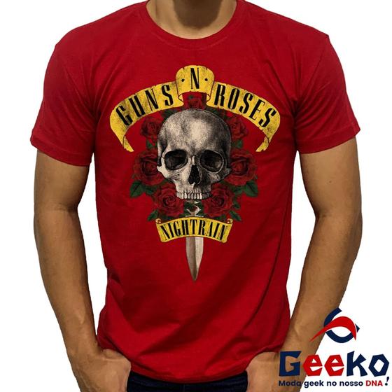 Imagem de Camiseta Guns N Roses 100% Algodão Rock Geeko