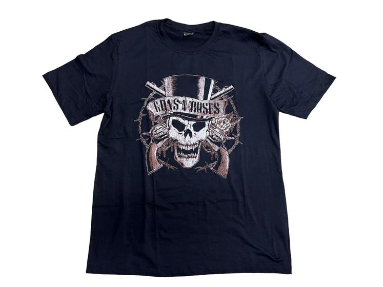 Imagem de Camiseta Guns N' Roses Caveira Blusa Adulto Unissex Banda de Rock Hcd583 BM