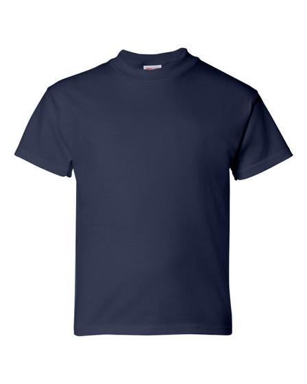 Imagem de Camiseta Hanes Essentials de manga curta para meninos (pacote com 6) azul marinho