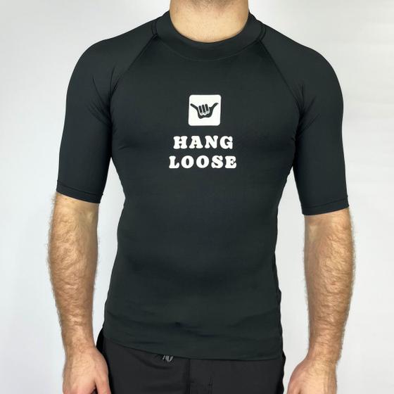 Imagem de Camiseta Hang Loose Lycra Surf Boarder Preto