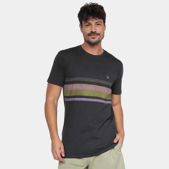 Camiseta Hang Loose Stripe Masculina Menor preço em Camiseta Hang Loose Stripe Masculina
