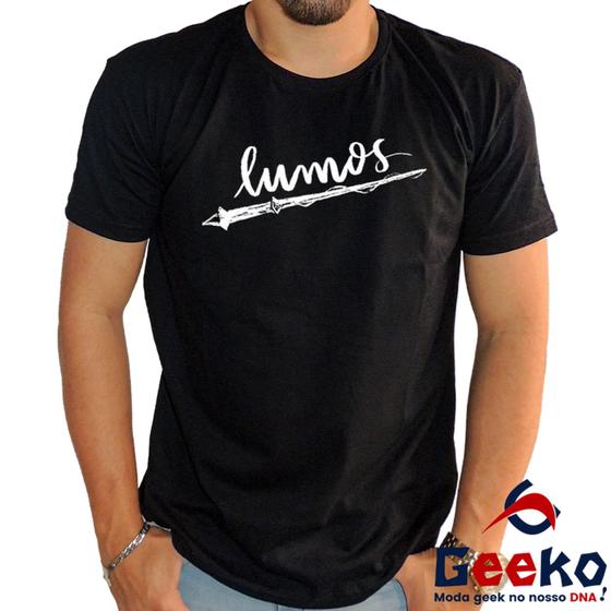 Imagem de Camiseta Harry Potter 100% Algodão Lumos Hogwarts Geeko 12