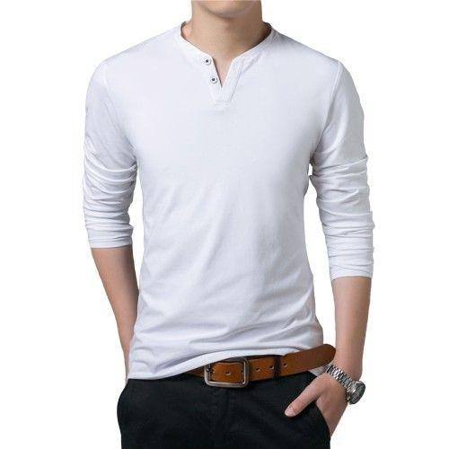 Imagem de Camiseta Henley  Masculina J Silver Slim Fit Manga Longa 2 Botões - 6 CORES DISPONÍVEIS