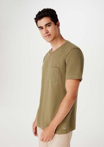 Imagem de Camiseta Hering Masculina Manga Curta Texturizada Com Bolso - Verde