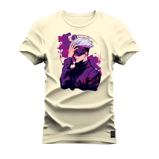 Imagem de Camiseta Herói Anime Algodão Confortável Estampada Gola Redonda